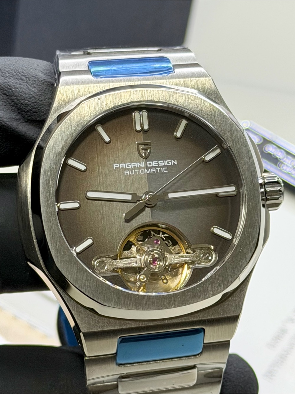 Pagani Design PD-YS025 Tourbillon Automatic Sapphire Crystal Silver 42mm Watch